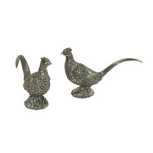 Vagabond House Pewter Pheasant Salt & Pepper Shakers Set